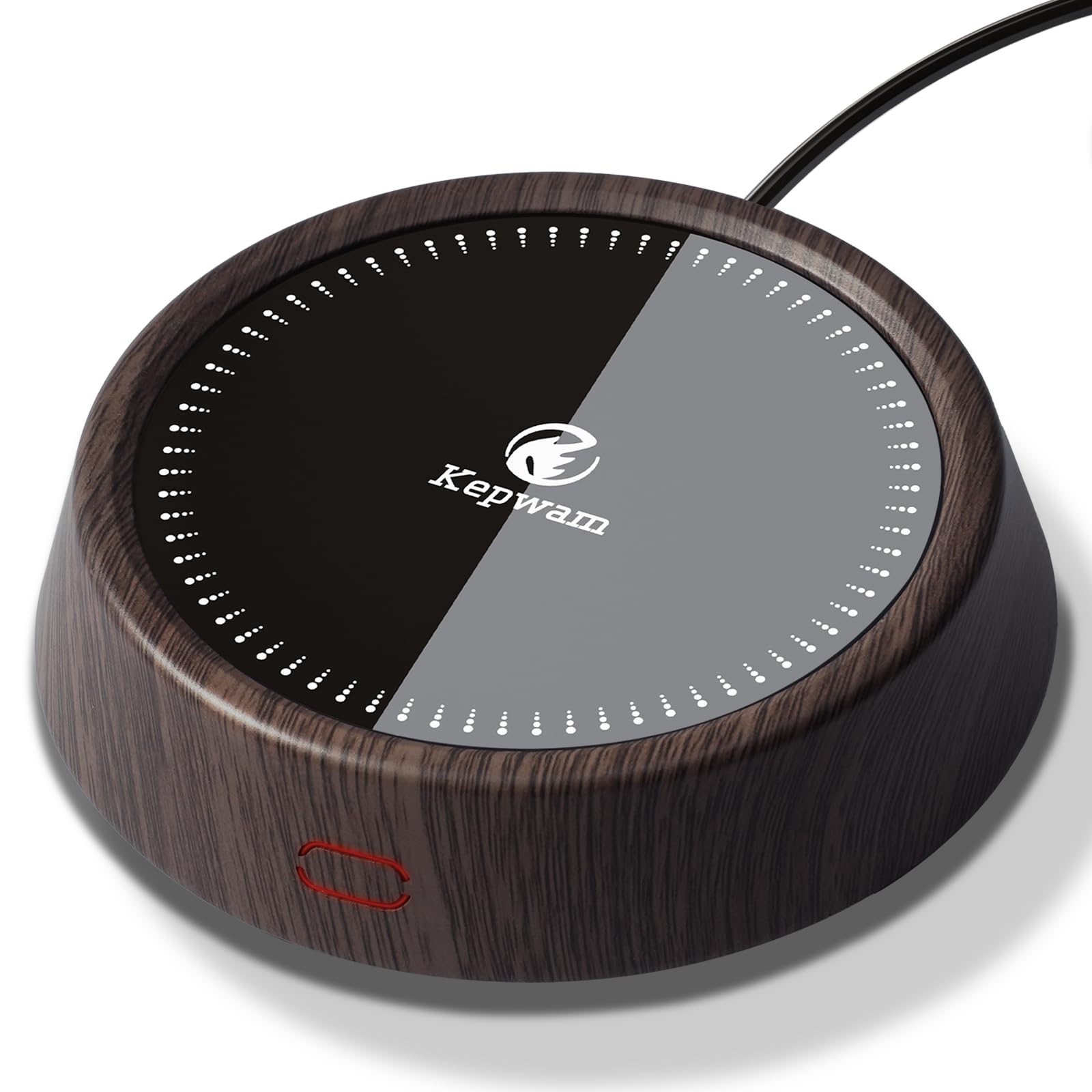 Kepwam Mug Warmer - 25W Coffee Warmer For Desk Auto Shut Off, 3-Level Temp With Indicator Lights, Smart Candle Warmer Plate, Cup