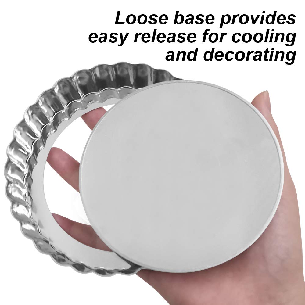 Set Of 6, Mini Tart Pan, Findtop 4.7 Inch Non-Stick Quiche Pan With Removable Bottom Or Oven