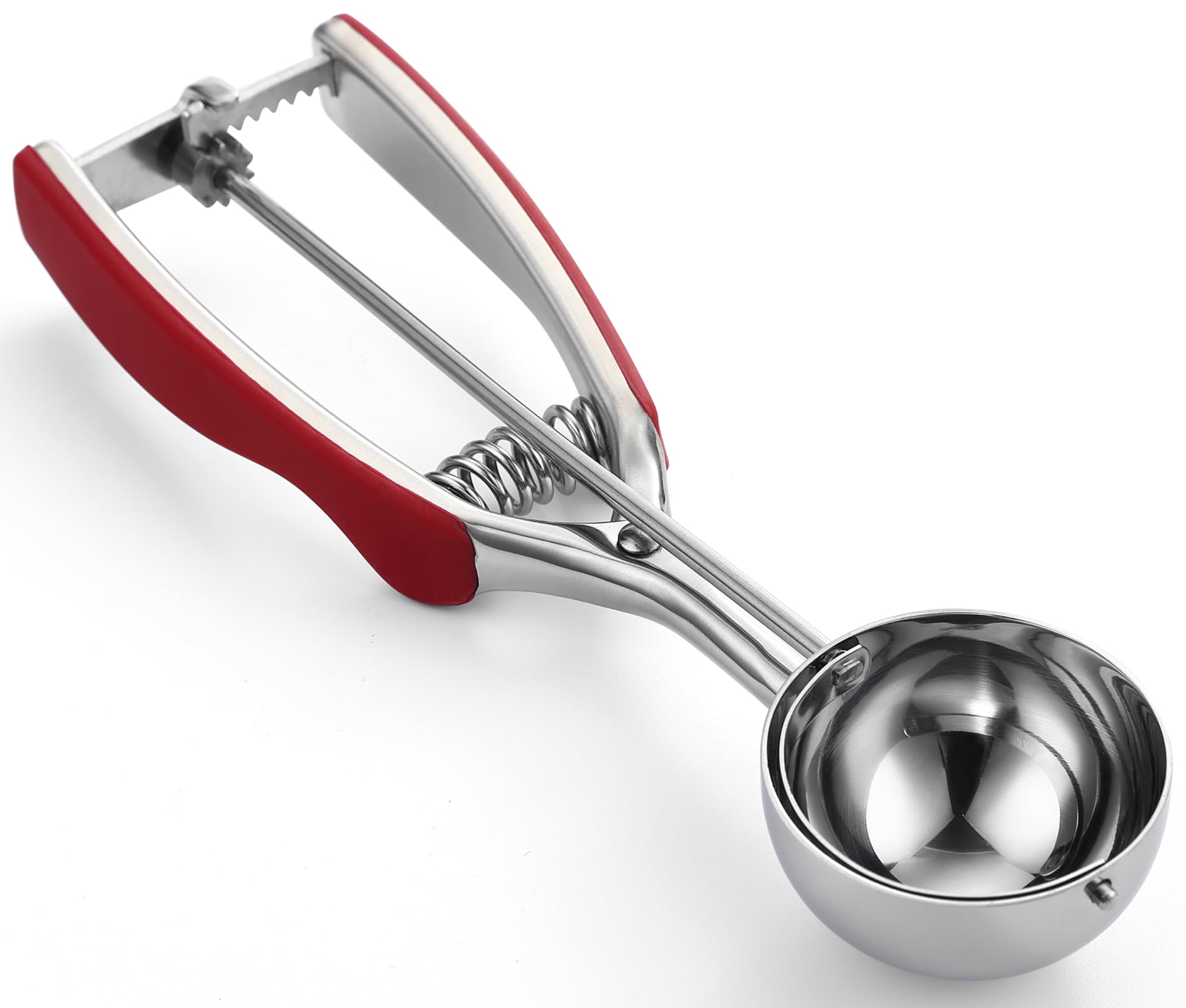 Spring Chef Red Large Cookie Scoop For Baking, Multifunctional #20 Melon Baller Scoop With Trigger Release, Stainless Steel 2.93