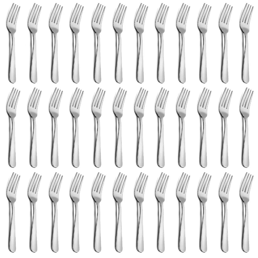 36-Piece Dinner Forks Set, Funnydin 7.1 Inches Stainless Steel Forks Silverware, Durable Table Forks Set, Use For Home, Kitchen