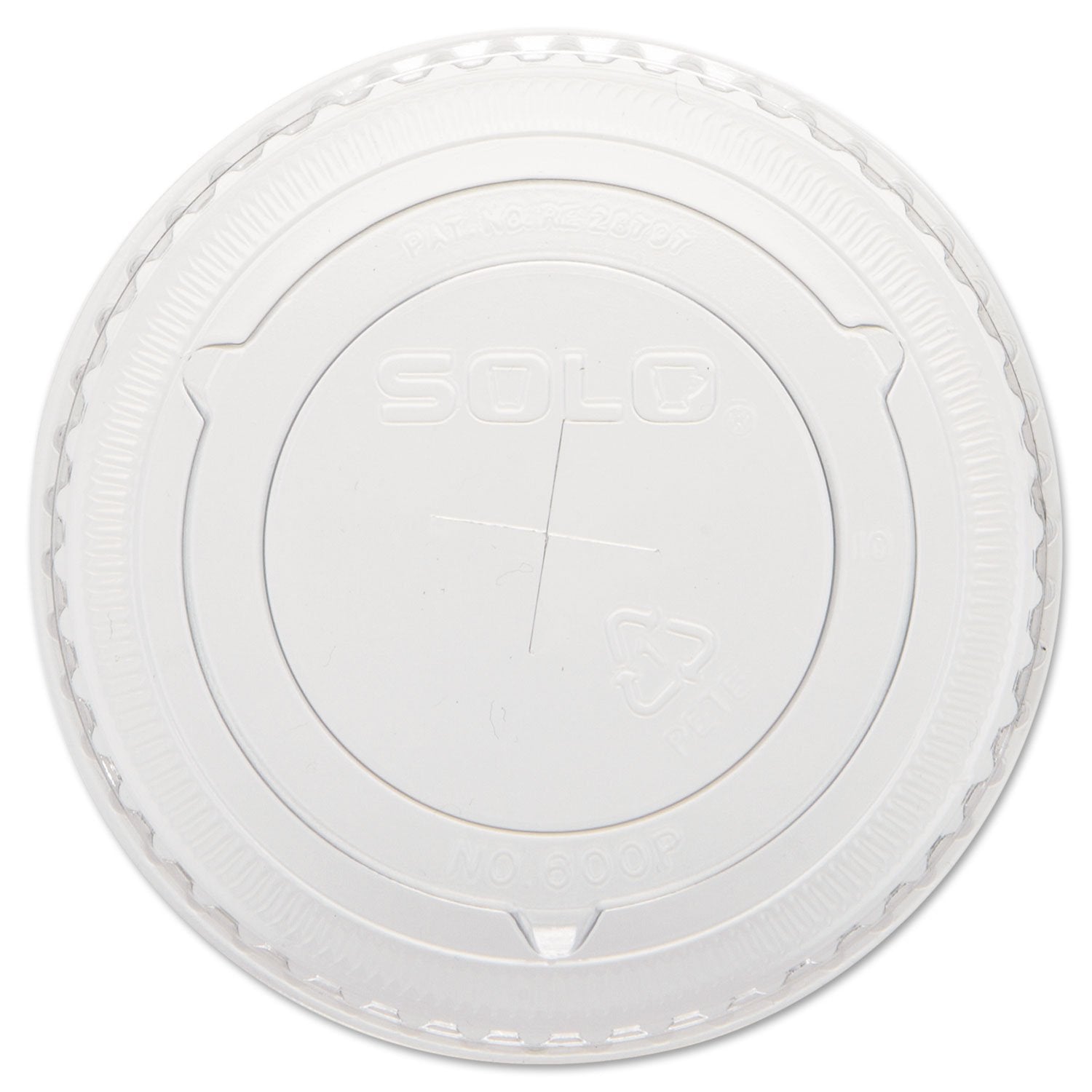 Straw-Slot Cold Cup Lids, 12 Oz Cups, Clear, 100/Sleeve, 10/Ct