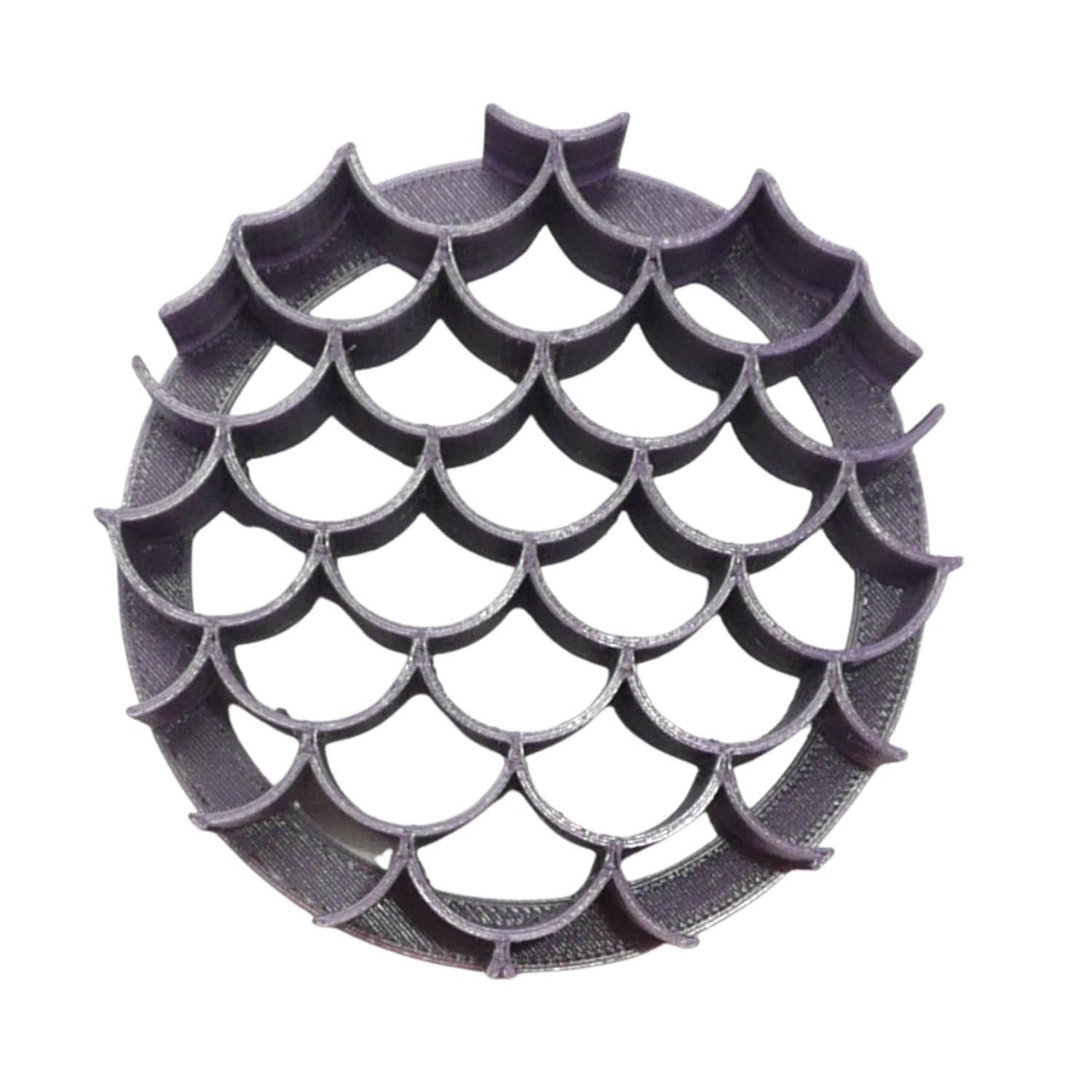 Mermaid Scales Design Pattern Concha Cutter Mexican Sweet Bread Stamp Made In Usa Pr4599 Purple