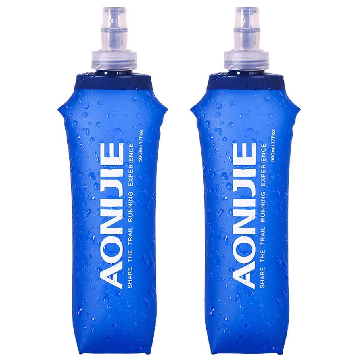 Azarxis Tpu Soft Flask Collapsible Water Bottles Bpa-Free 250Ml 500Ml For Hydration Vest Pack Running Hiking Cycling Climbing (5