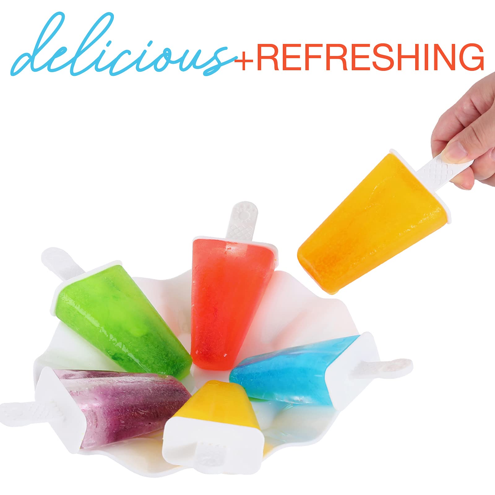 Popsicle Molds Silicone Ice Pop Mold For 6 Pieces, Bpa Free, Homemade Frozen Dessert
