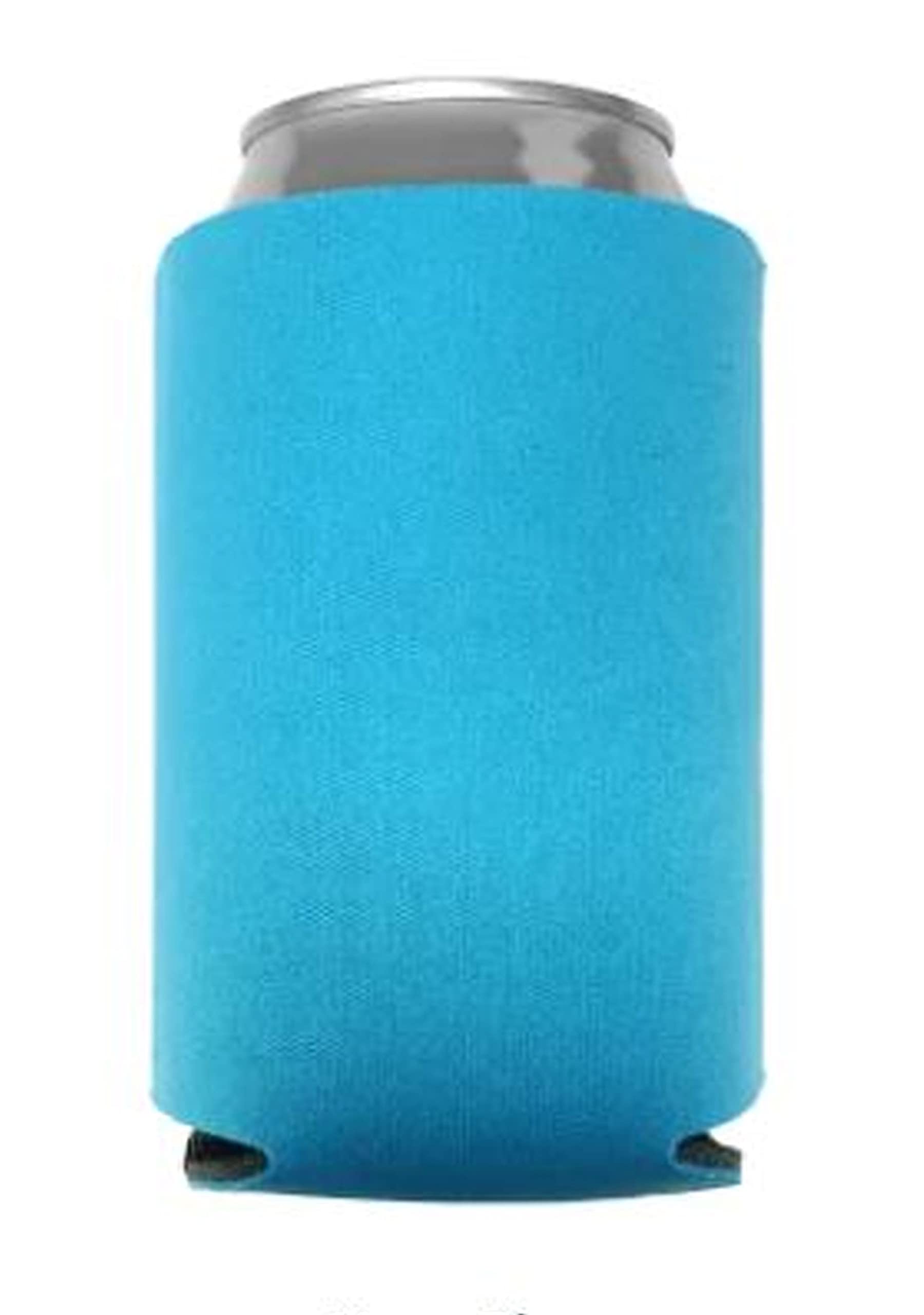 Can Cooler Sleeves Blank Poly Foam - Collapsible Diy Customizable For Parties Weddings Bulk (100, Neon Blue)