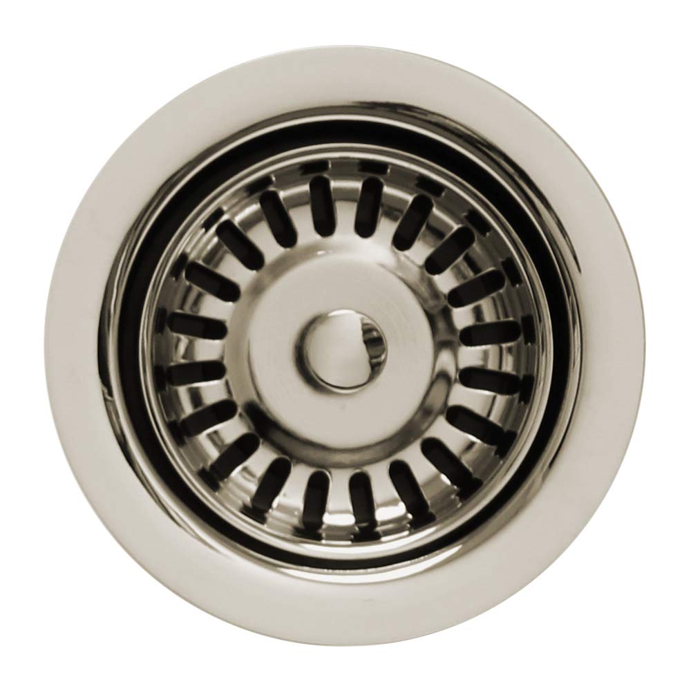 Whitehaus Collection Wh200-Pn 3 1/2'' Waste Matching Basket Strainer Garbage Disposal Trim, Polished Nickel