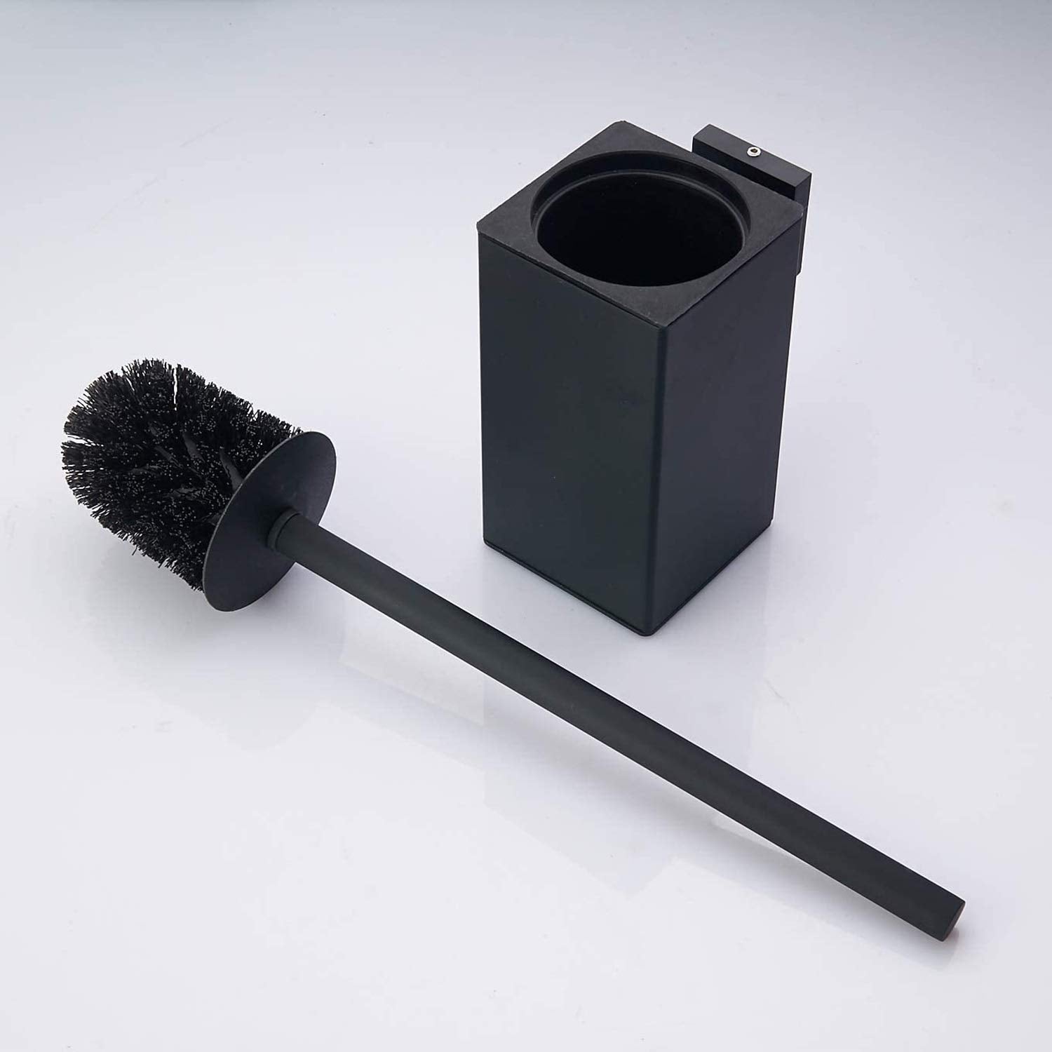 Toilet Brush Holder Black, Toilet Bowl Brush Holder Black Wall Mount Square For Bathroom