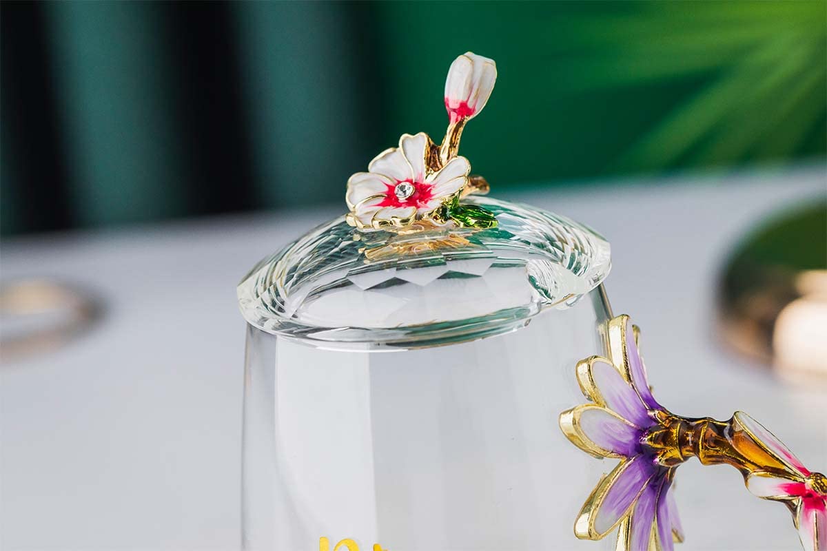 Luka Tech Mothers Day Gifts For Mom  Daisy Flower Glass Tea Cups Best Mom Ever Gift  Birthday Gifts For Mum Grandma From Daughter Son