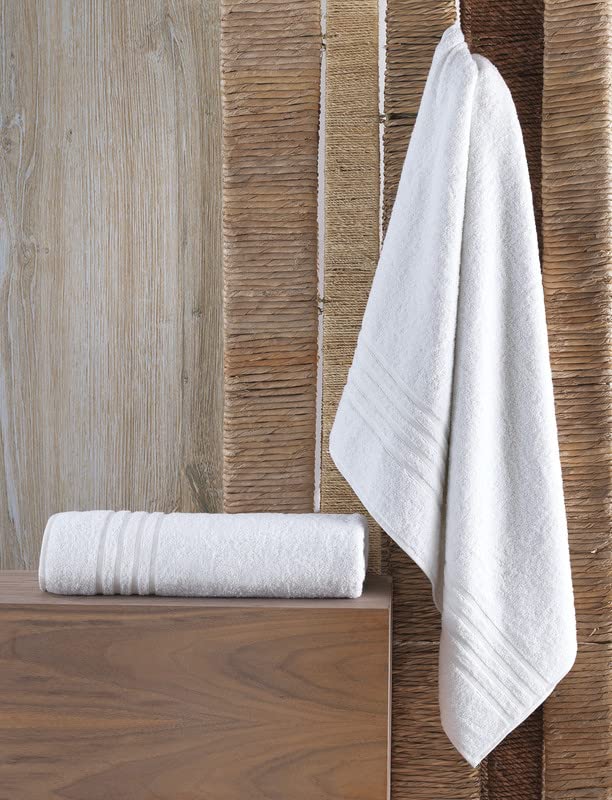 Hawmam Linen Jumbo Large Bath Sheets Towels 2-Pack 35 x 70 Inches Soft and Absorbent  Premium Quality 100% Cotton Towels (White  Bath Sheet)