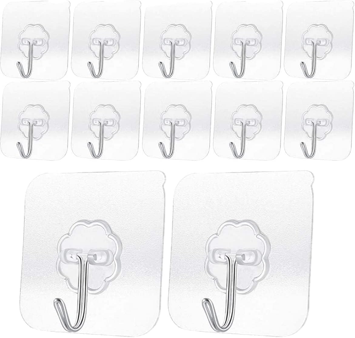 Azaria 15 Pcs Hooks For Wall Heavy Items  Self Adhesive Wall Hooks, Wall Hooks For Hanging Strong 5Kg, Wall Hook Sticker Heavy 