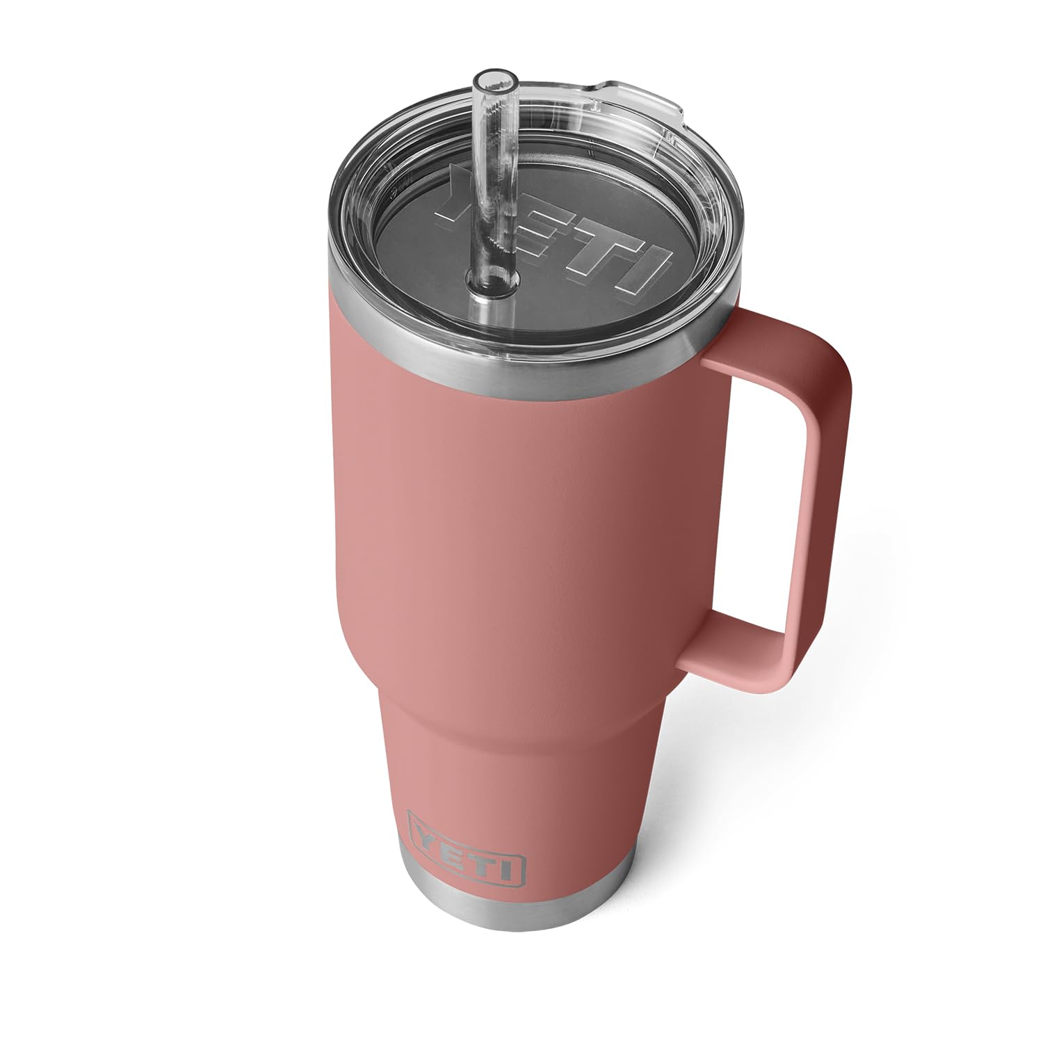 Yeti Rambler 42 Oz Straw Mug, Vacuum Insulated, Stainless Steel, Sandstone Pink