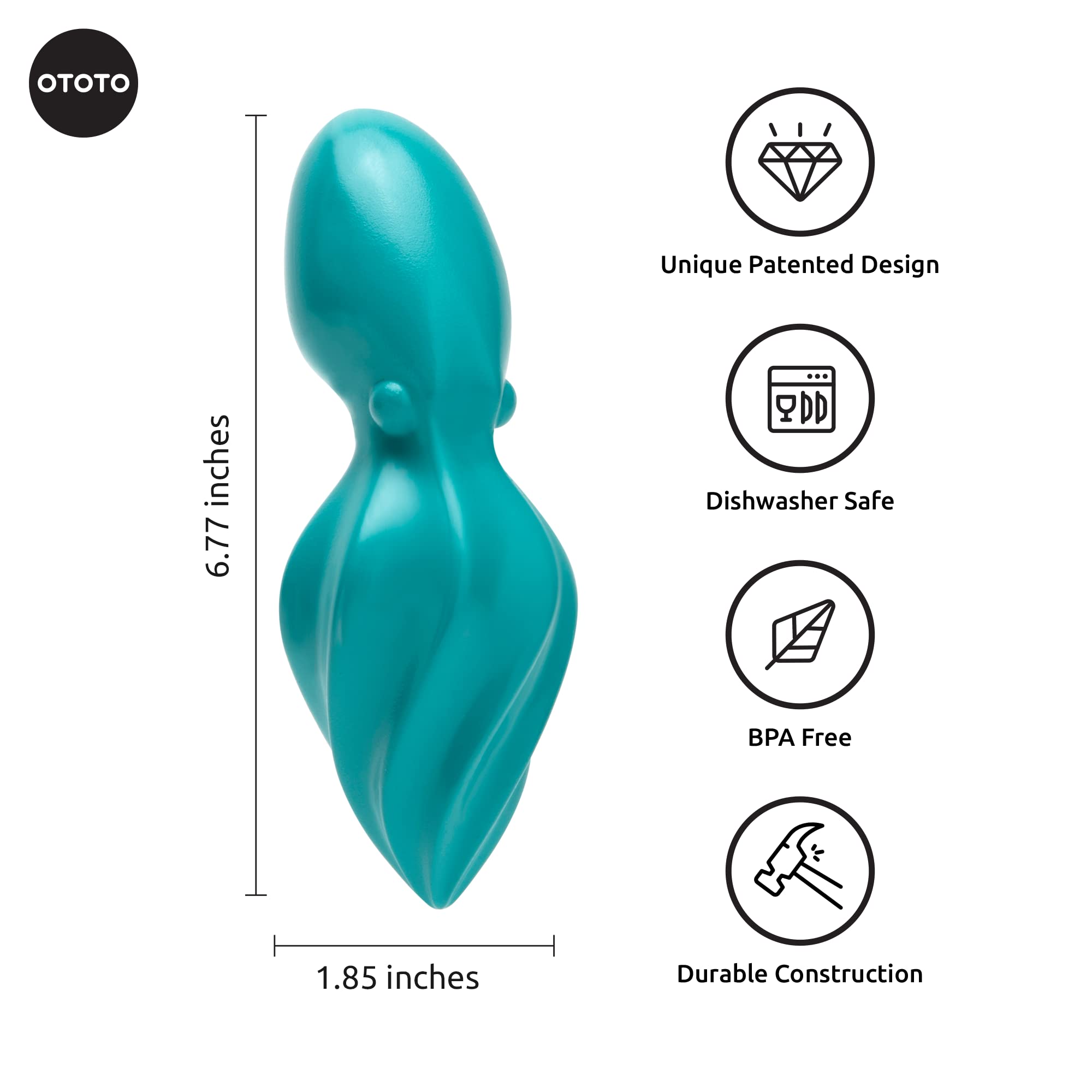 Octo Lemon Juicer Hand By Ototo - Easy To Hold Lemon Squeezer Manual For Lemon, Lime, Oranges - Bpa Free, Dishwasher Safe Citrus