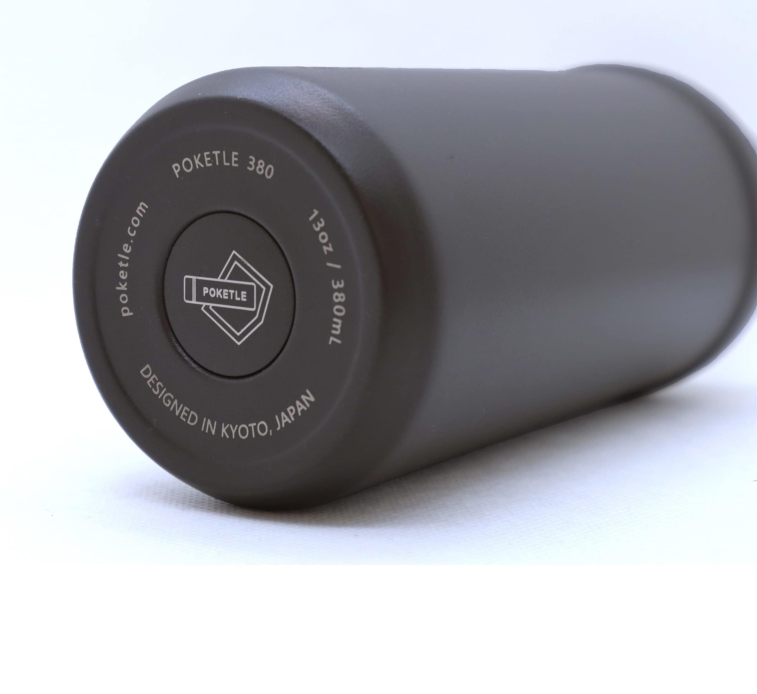 Poketle Personal Insulated Bottle, 380Ml, Stainless Steel Tumbler, Lightweight, Good For Hot And Cold Drinks, Charcoal Gray