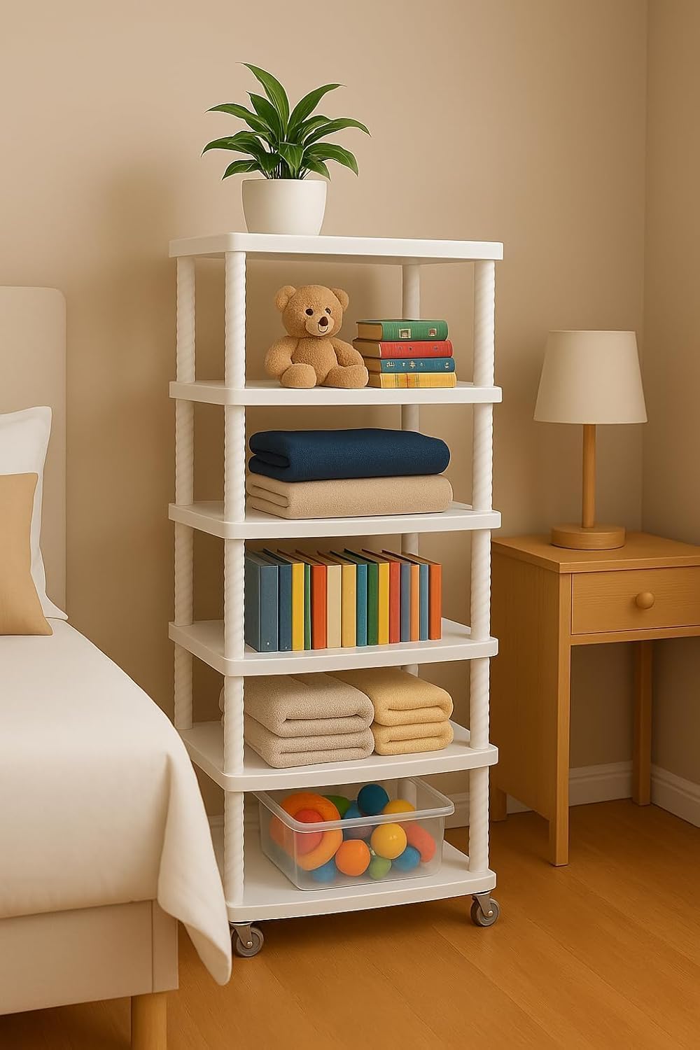 Vipek Foldable Wardrobe For Clothes, Cloth Organizer For Storage With 6 Shelves, Multipurpose Clothes Rack For Home & Bedroom (6