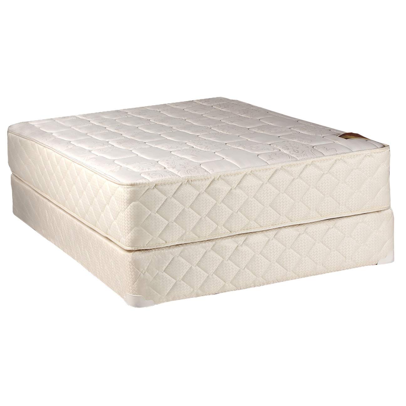 Dream Sleep Grandeur Deluxe Full Size 2-Sided Mattress And Low 5'' Height Box Spring Set With Mattress Cover Protector Included