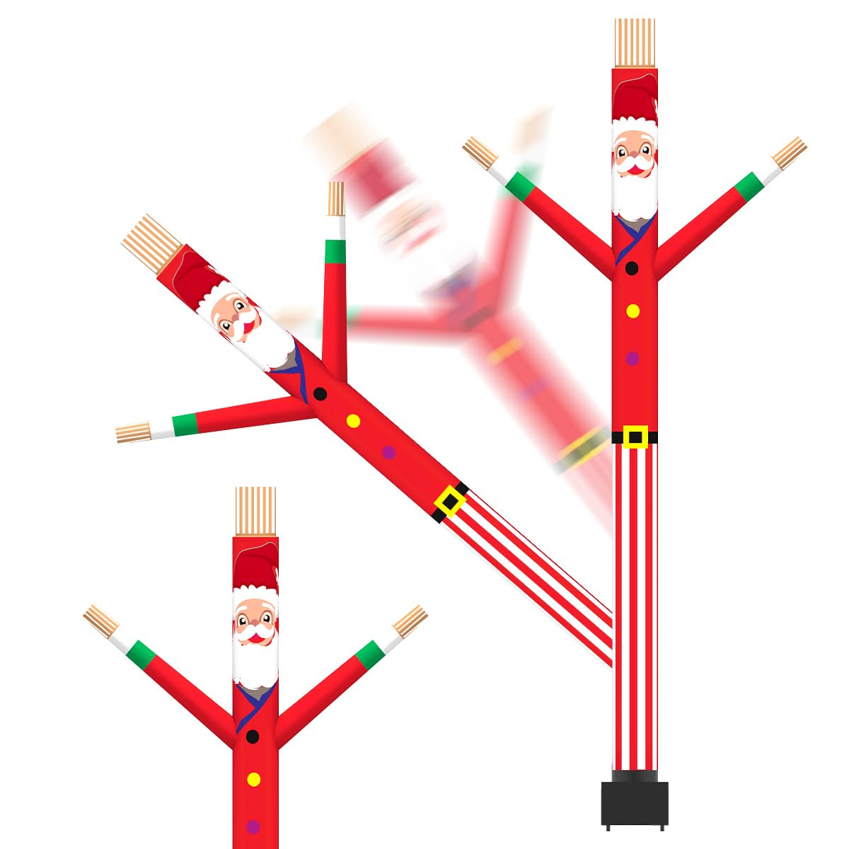 8FT Inflatable Air Waving Tube Dancer with Blower Set, Blow Up Inflate Santa Clause for Christmas Decorations (Santa Claus)