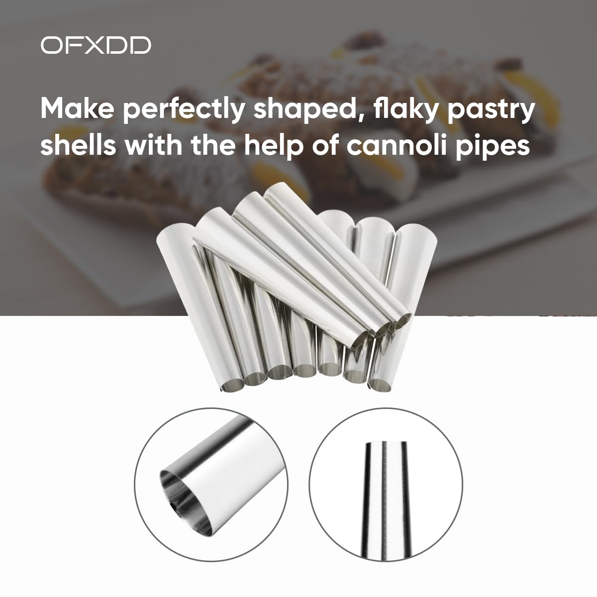 Baking Stainless Steel Horn Molds - Pack Of 12 - Cream Metal Cones - Non Stick Cone Horns