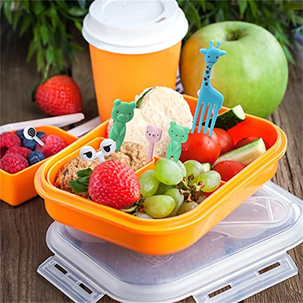 Kofati 10 Pcs Food Fruit Fork Picks For Kids Cute Animals Bento Box Decor Forkscake Little Forks Dessert Forks Mini Cartoon Toot