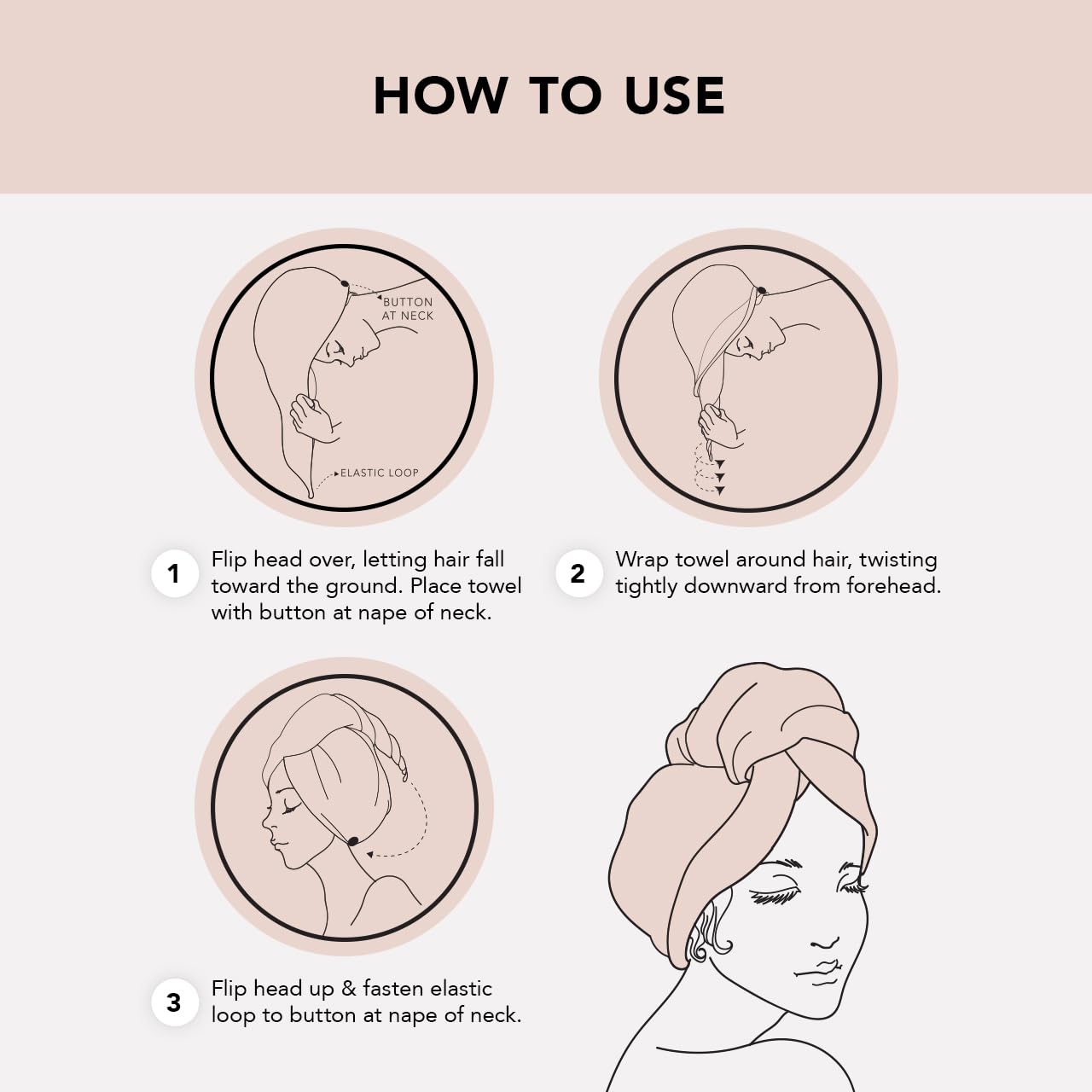 Kitsch Microfiber Hair Towel Wrap for Women - Anti-Frizz Quick Dry Towel, Super Absorbent Microfiber Towel for Hair, Hair Drying