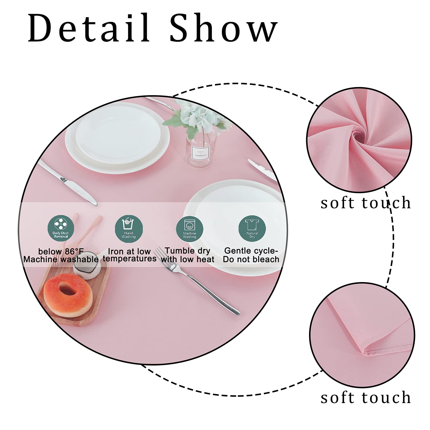 Fitable Rectangle Tablecloth 60X102 Inch Tablecloth Stain And Wrinkle Resistant Washable Polyester Table Cloth, Decorative Fabri