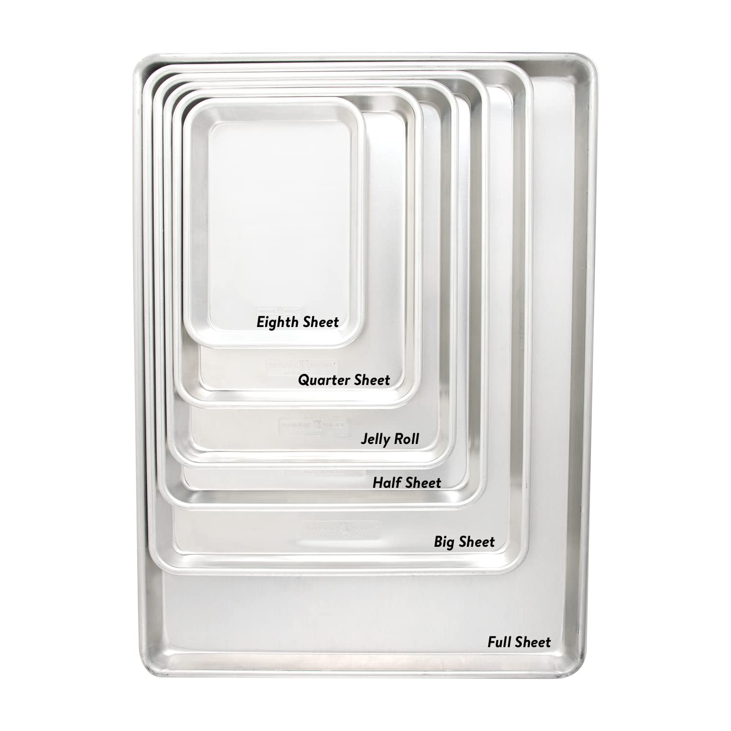 Nordic Ware Aluminum Full Size Sheet Pan 26 X 18 Inches For Commercial Oven Use, Full Sheet, 2-Pack (For Commercial Oven Use., N