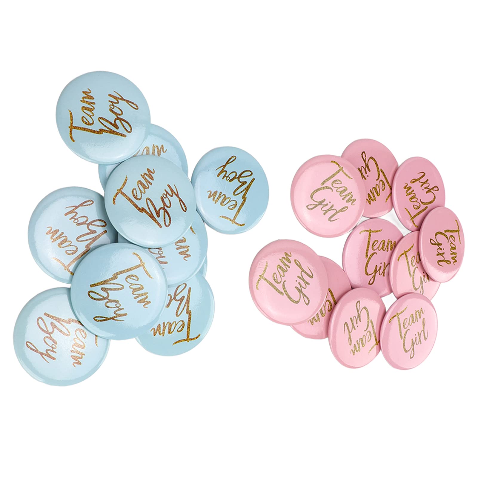 60Pcs Gender Reveal Pins Baby Shower Buttons Team Boy And Team Girl Button Blue Button Pin For Baby Shower Party Supplies
