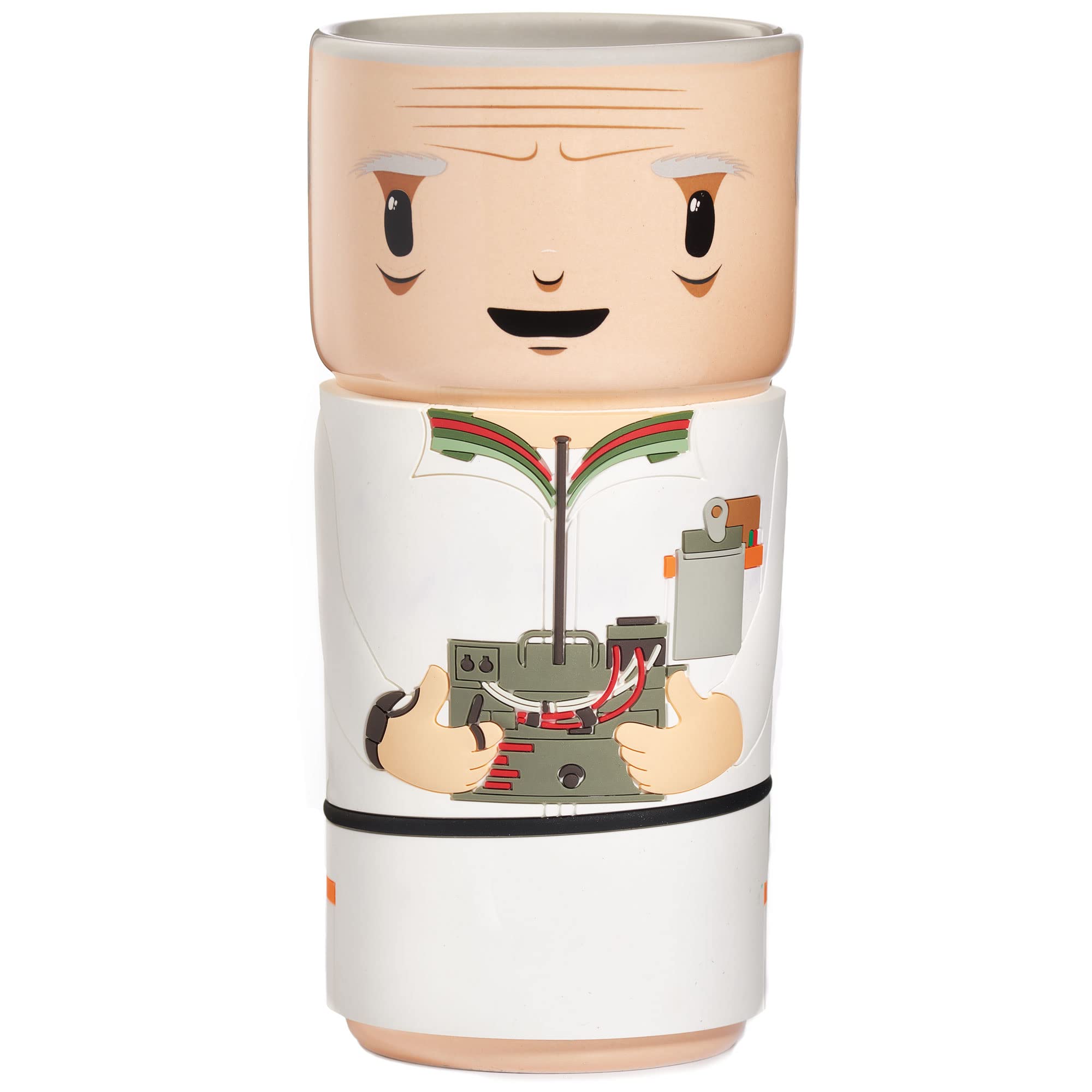 CosCups by Numskull Back To The Future Doc Brown Ceramic Mug Gift with Rubber Sleeve 400ml - Official Back To The Future Merchan