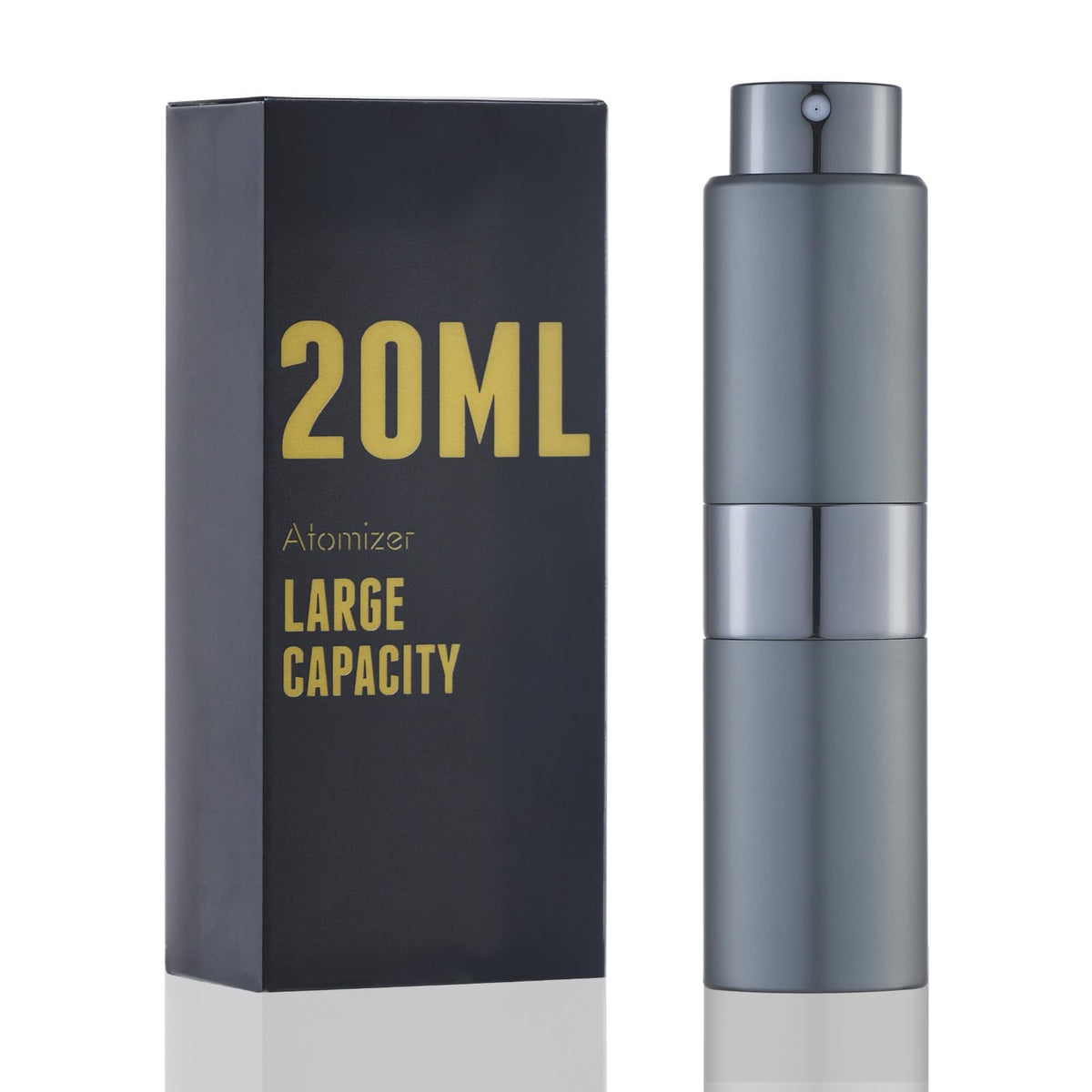 Owlyee 20Ml Perfume Atomizer, 1Pcs Travel Cologne Spray Bottle, Mini Empty Sprayer Dispenser (Grey)