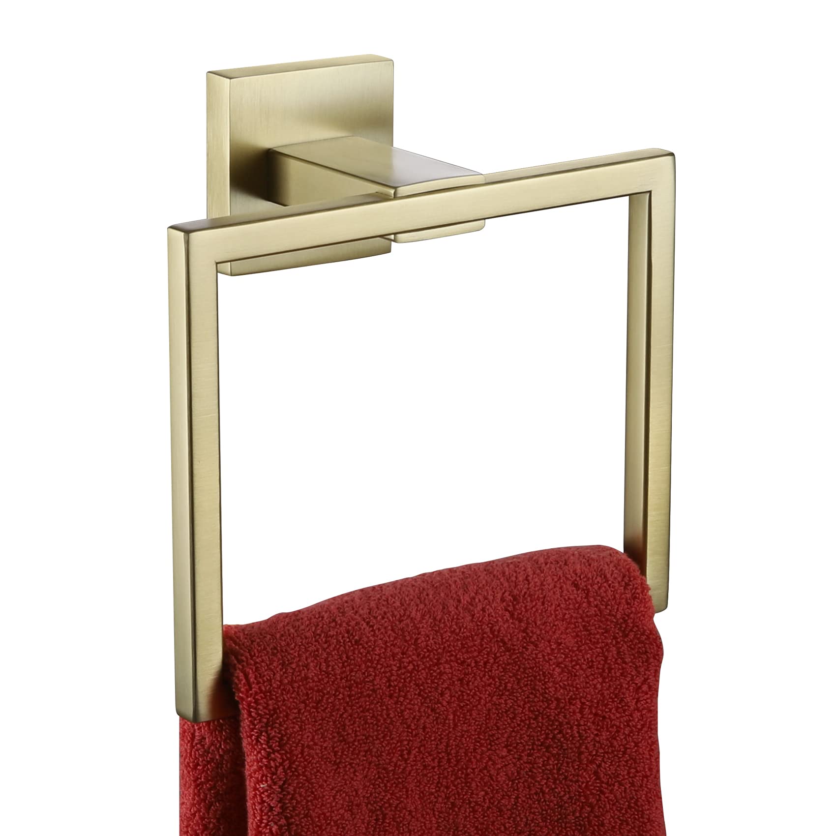 Kokosiri Hand Towel Ring Shower Towel Hanger Holder Bath Towel Holder Bathroom Lavatory Stainless Steel Wall Mount, Brushed Gold