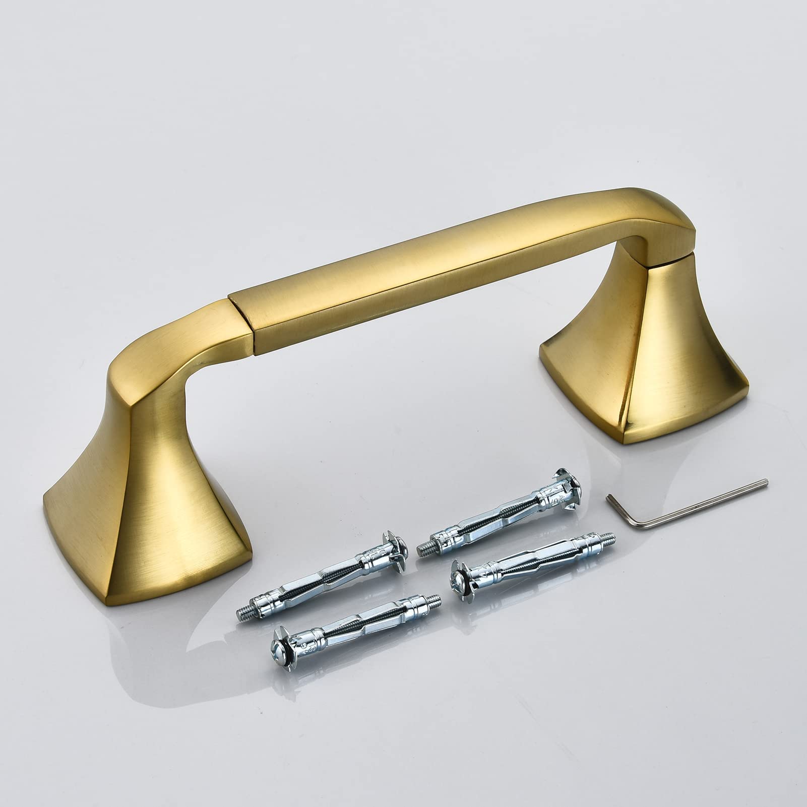 Pivoting Toilet Paper Holder, Brushed Gold, Zinc Construction, Bathroom Accessories