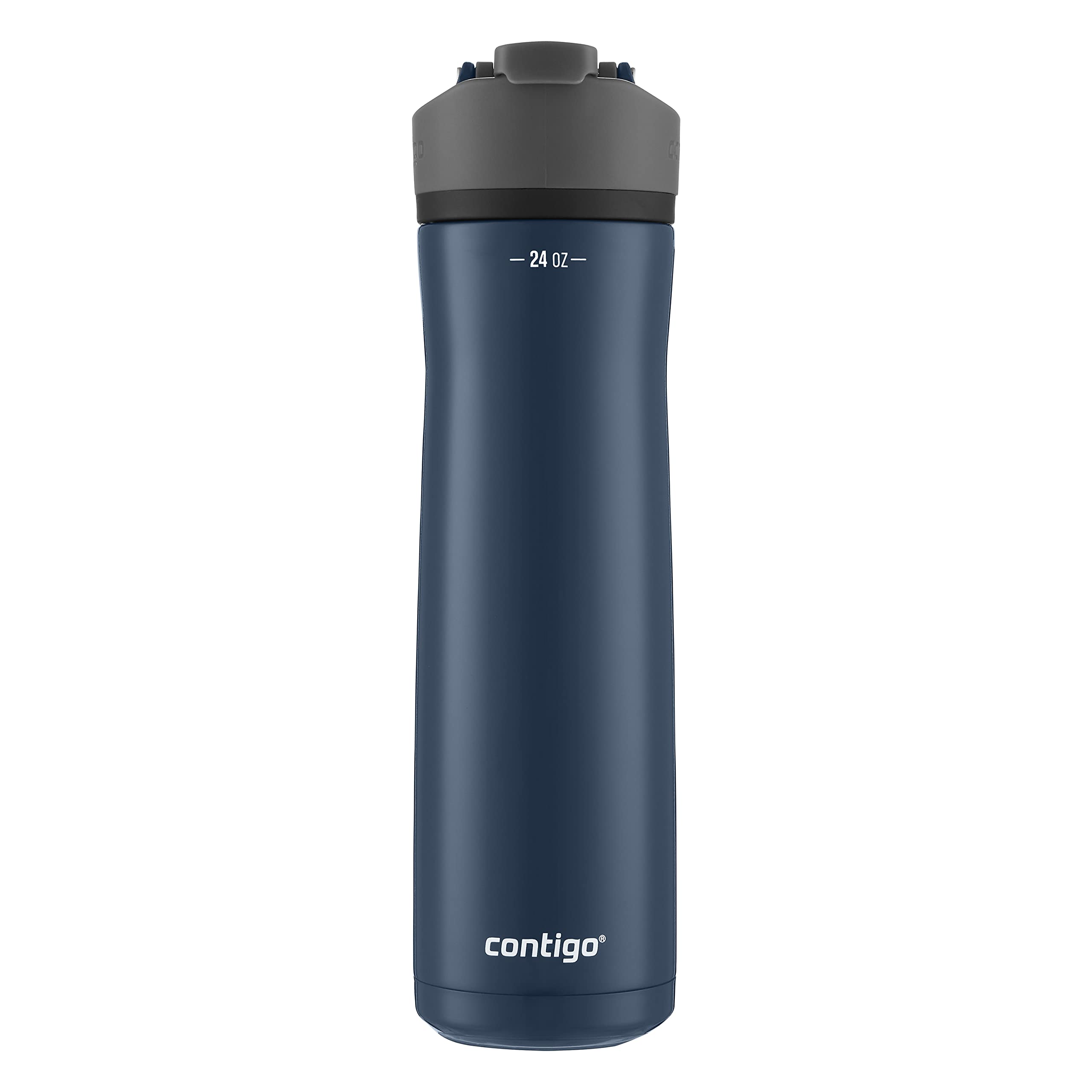 Contigo Cortland Chill 2.0 Blueberry Stainless Steel Water Bottle, Vacuum-Insulated, Spill-Proof Lid, 24Oz, Ideal For Hot Or Col