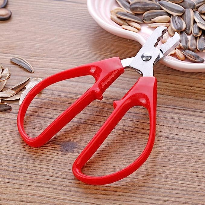 Red Nut Shell Cracker Peeling The Shell Artifact Stainless Steel Seed Pistachio Sheller Opener Peeling Pliers Protect Teeth Conv
