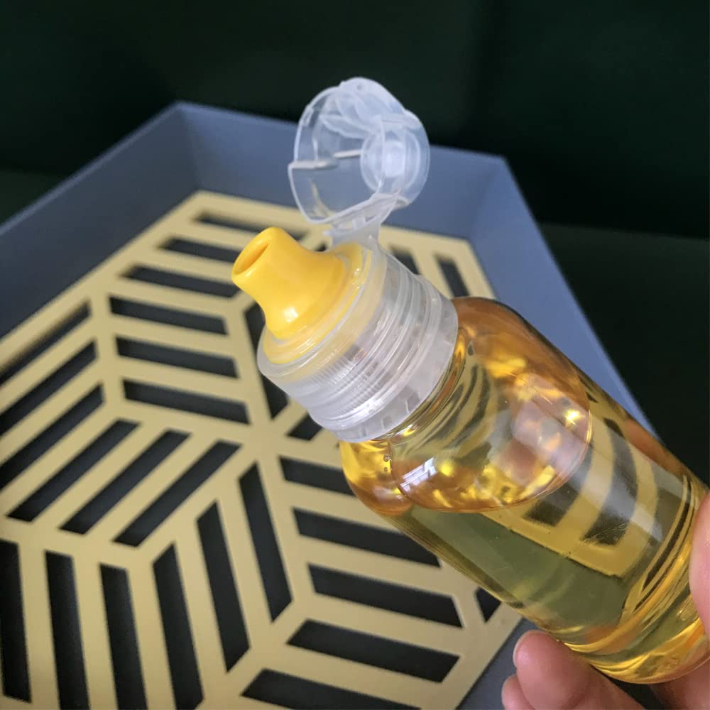 Zayoizy 4Pcs Mini Honey Squeeze Bottle Refillable Condiment Container Dispenser With Flip Top, Camping/Travel Size Leakproof Bot