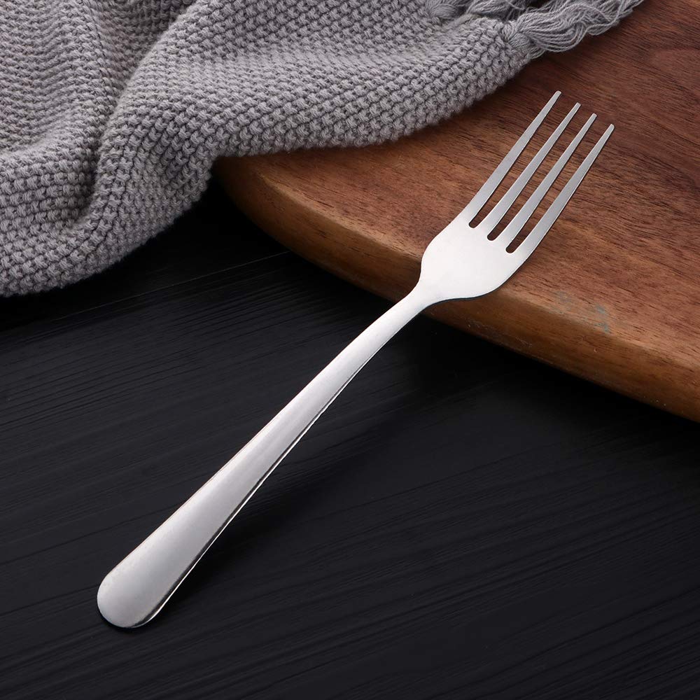 Buy&Use Dinner Forks Cutlery Set 7-Inch Salad Forks, Pack Of 12 Silver Stainless Steel Flatware