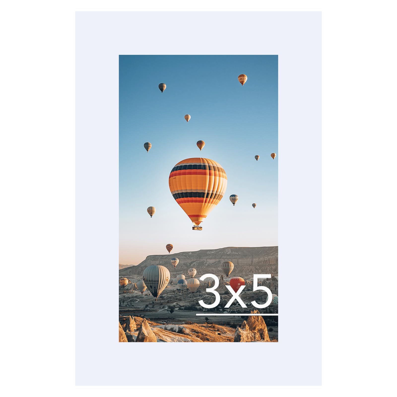 JCJMY 3x5 Picture Frame White for Tabletop, 3 x 5 Photo Frame with Shatter Resistant Plexiglass, Sturdy 3 by 5 Poster Frame, Whi