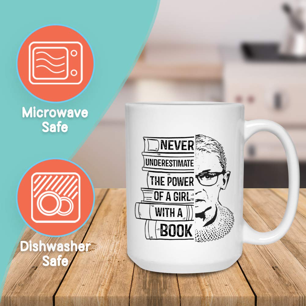 Bookworm Mug 15Oz Bookish Mugs For Readers Book Club Lovers Nerd Women, White