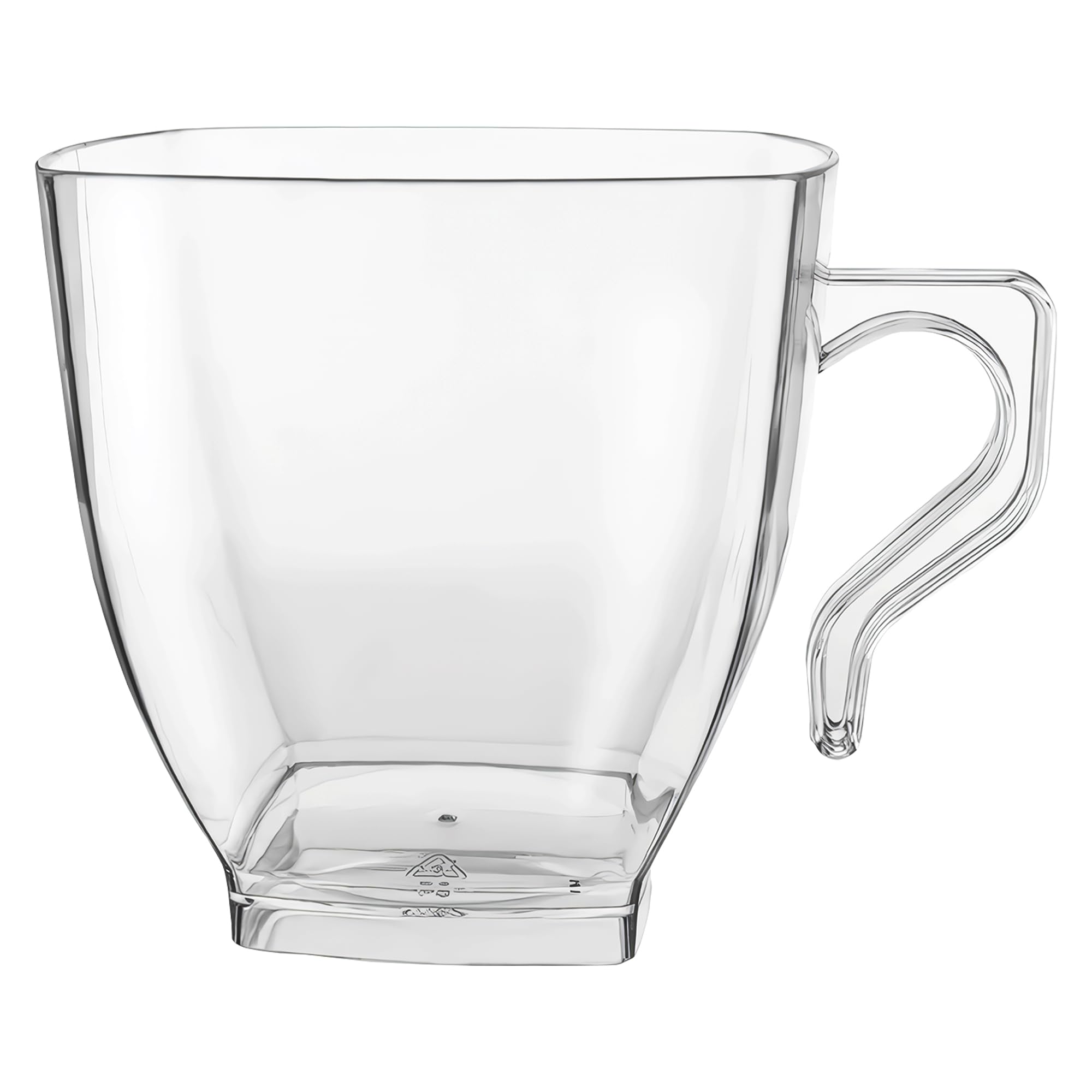 Kaya Clear Square Plastic Mini Coffee Tea Cups (2 Oz., Pack Of 12) - Elegant & Convenient Design - Ideal For Celebrations, Gathe