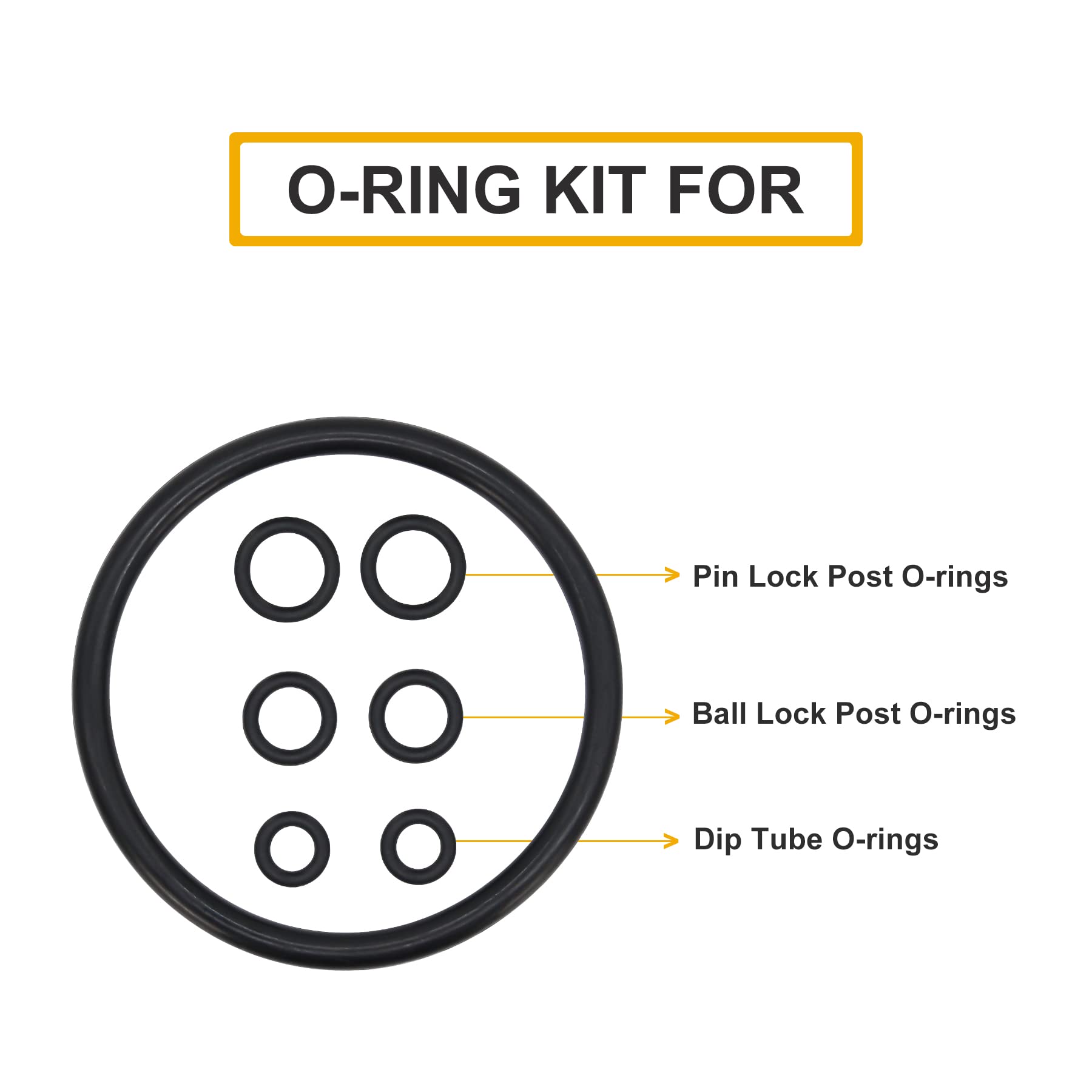 O-Ring Kit For Kegco,5 Gasket Sets Fits Cornelius Home Brew Keg And Homebrewed With Pride Keg Sticker