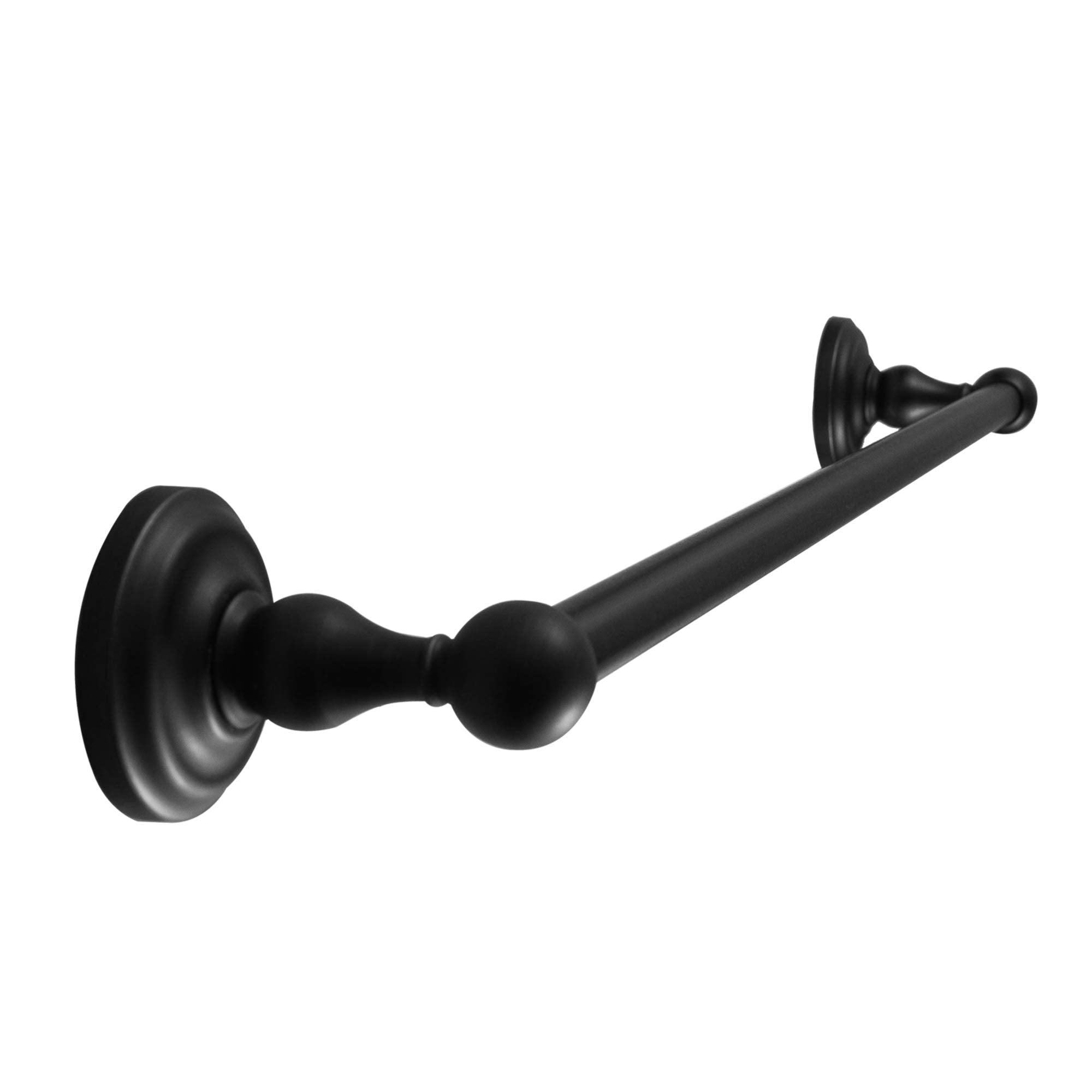 Sento Robiki Black Bathroom Accessories Set, Bath Hardware, Includes Robe Hook, Toilet Paper Holder, Towel Ring, 18    & 24    T