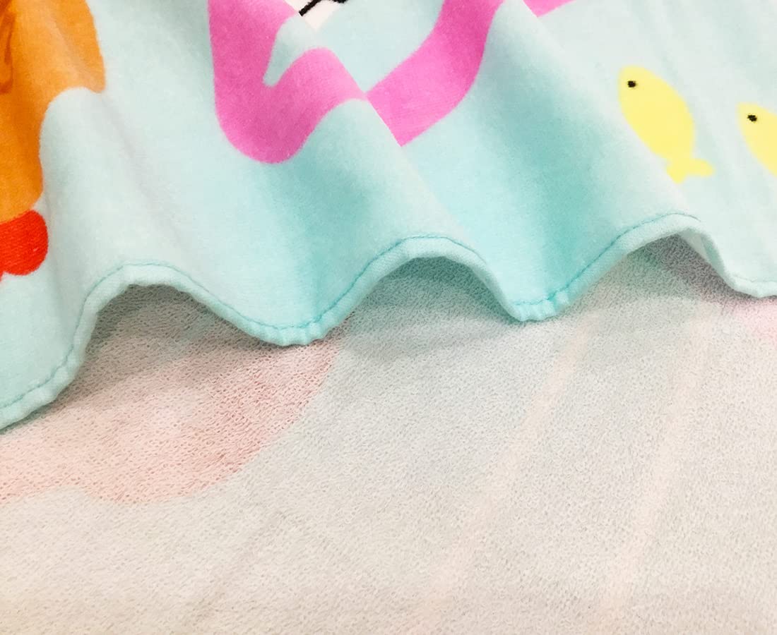 YIFONTIN Beach Towel for Kids Velour Terry Blanket Throw 100% Cotton 25.5X51 inches for Swimming Bath Travel Camping and Picnic  Flamingo Lobster Octopus.
