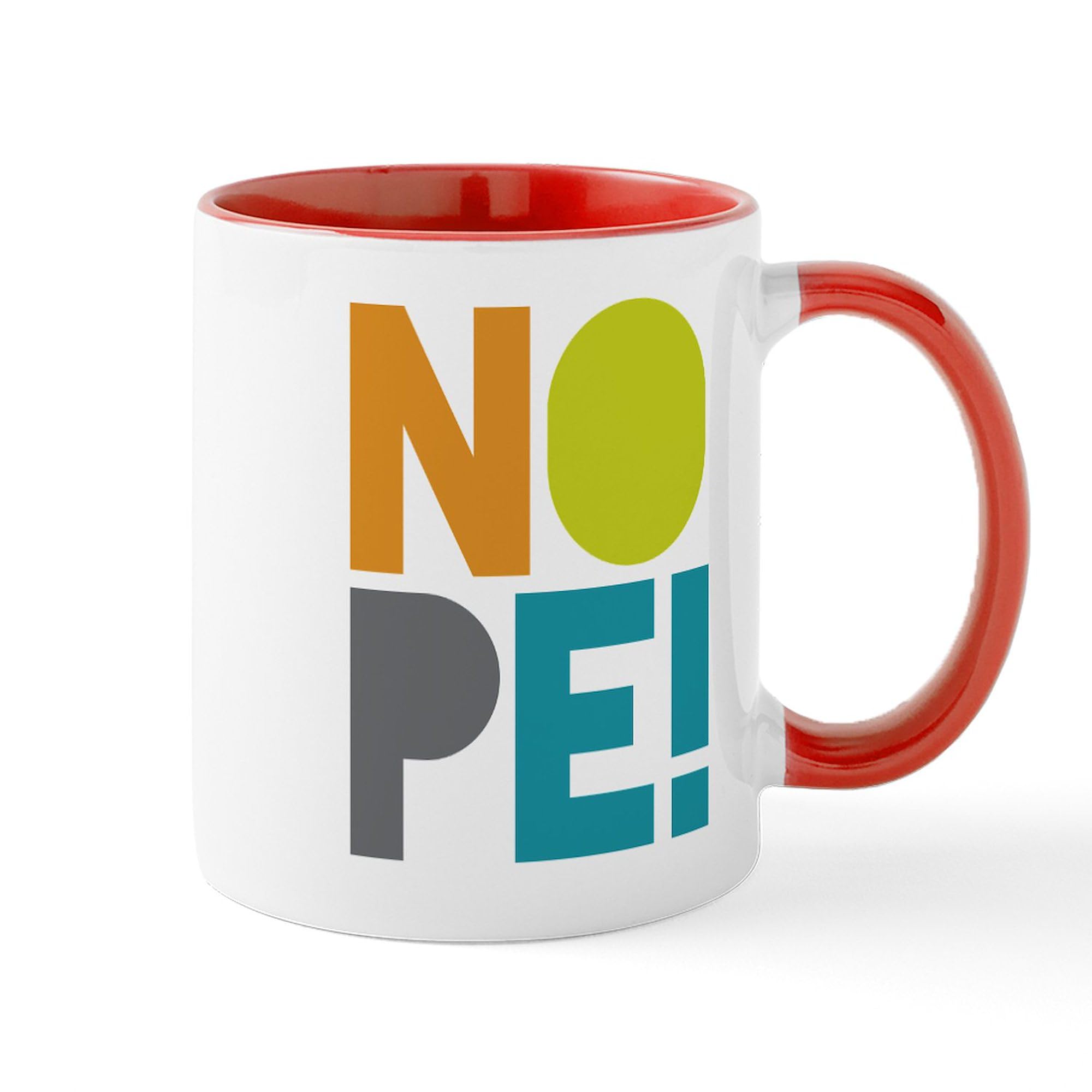 CafePress NOPE Mug 11 oz (325 ml) Ceramic Coffee Mug