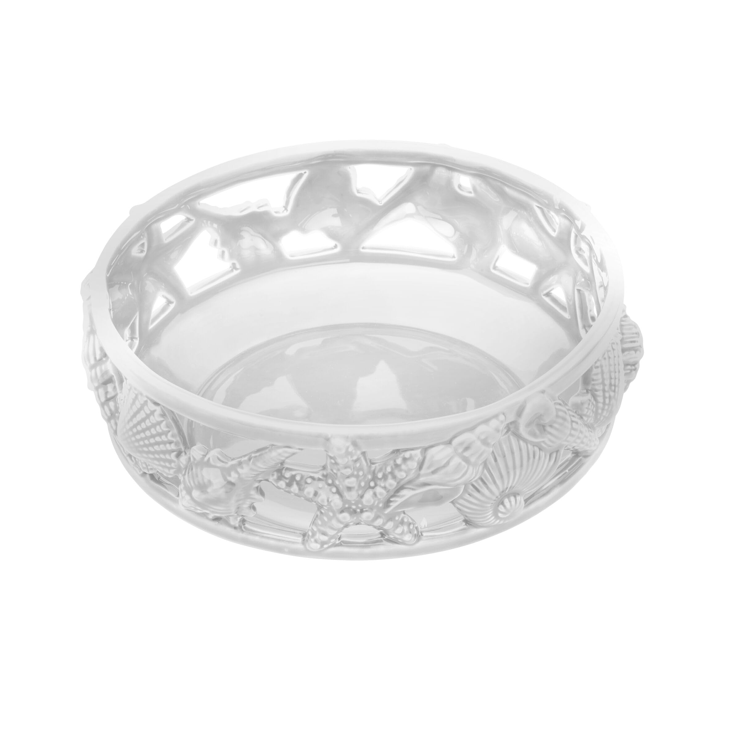 Fitz And Floyd Coastal Home Centerpiece Bowl, 14 Inch, White
