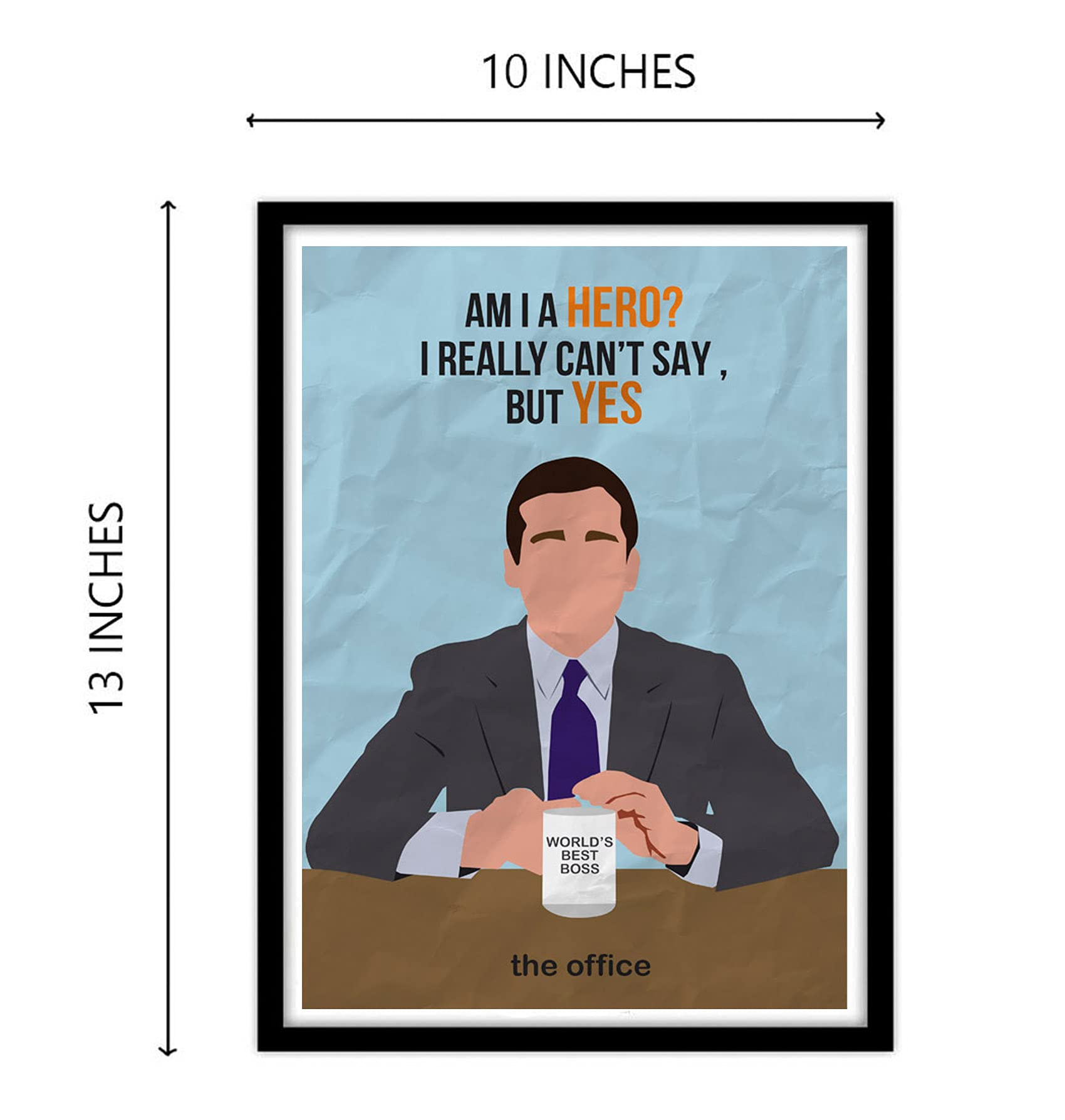 Good Hope - Michael Scott Framed Poster For Room & Office (10 Inch X 13 Inch, Framed)