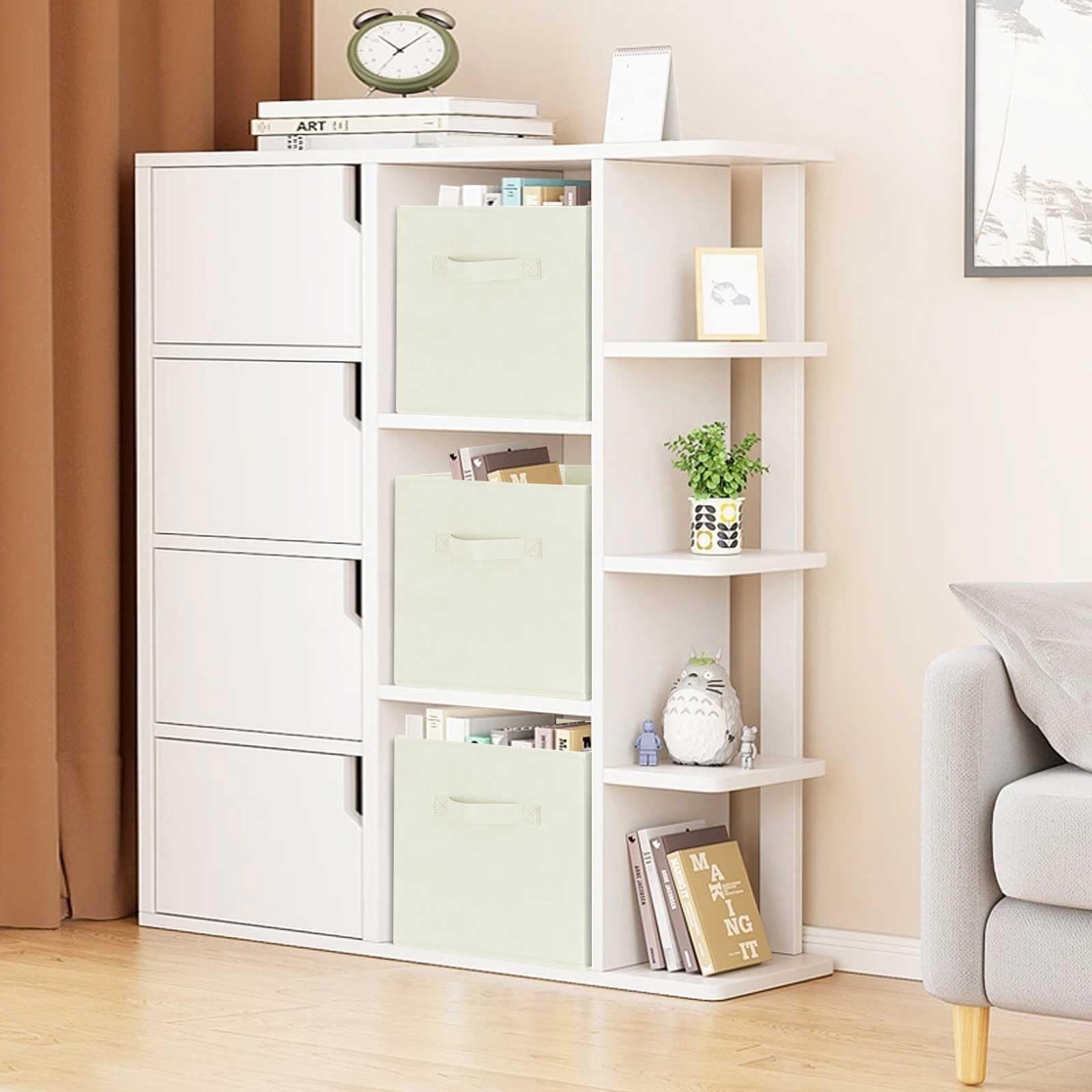 GhvyenntteS Storage Cubes 12 Pack, 11 Inch Cube Storage Bins with Dual Handles, Collapsible Fabric Storage Bins for Shelves Clos