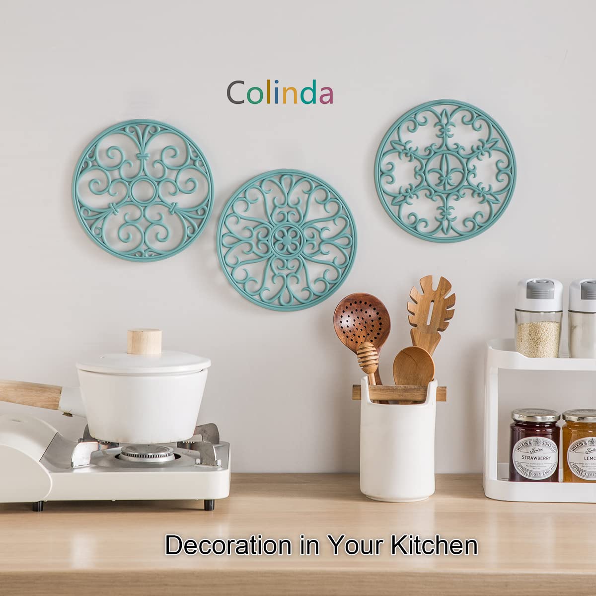 Silicone Trivet Mat - Non-Slip & Heat Resistant Kitchen Hot Pads For Countertops & Table - Kitchen Trivets For Hot Dishes & Cook