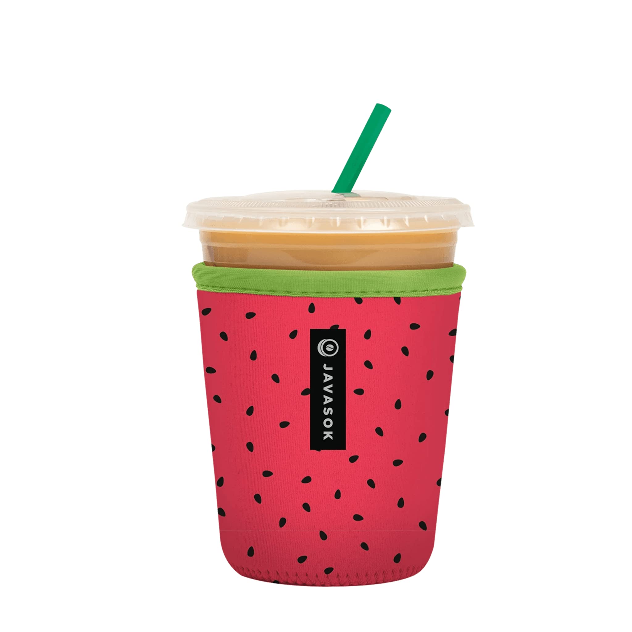 Sok It Java Sok Iced Coffee & Cold Soda Insulated Neoprene Cup Sleeve (Watermelon Sugar, Small: 16-20oz)