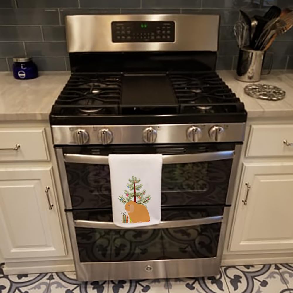 Holland Lop Rabbit Christmas White Kitchen Towel Set of 2