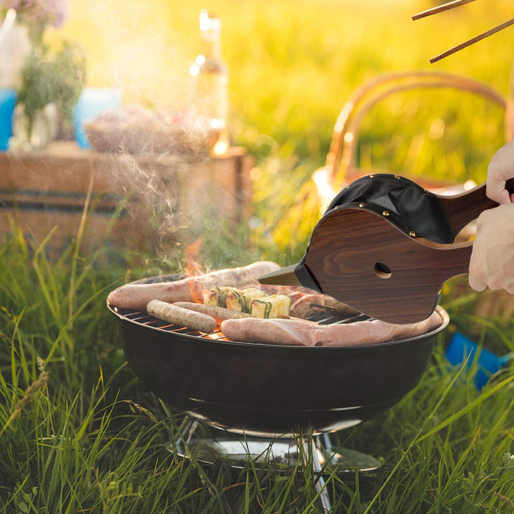 Kerykwan Fireplace Bellows 17''X7.5'' Large Wood Air Blower Cast Nozzle For Outdoor Camping Bbq Grill Chimney Hand Bellow Pump P