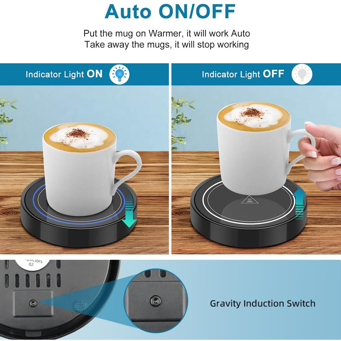 Dimux Coffee Mug Warmer, Electric Beverage Warmers For Office Home Desk Use, Smart Cup Warmer Thermostat Coaster For Hot Coffee