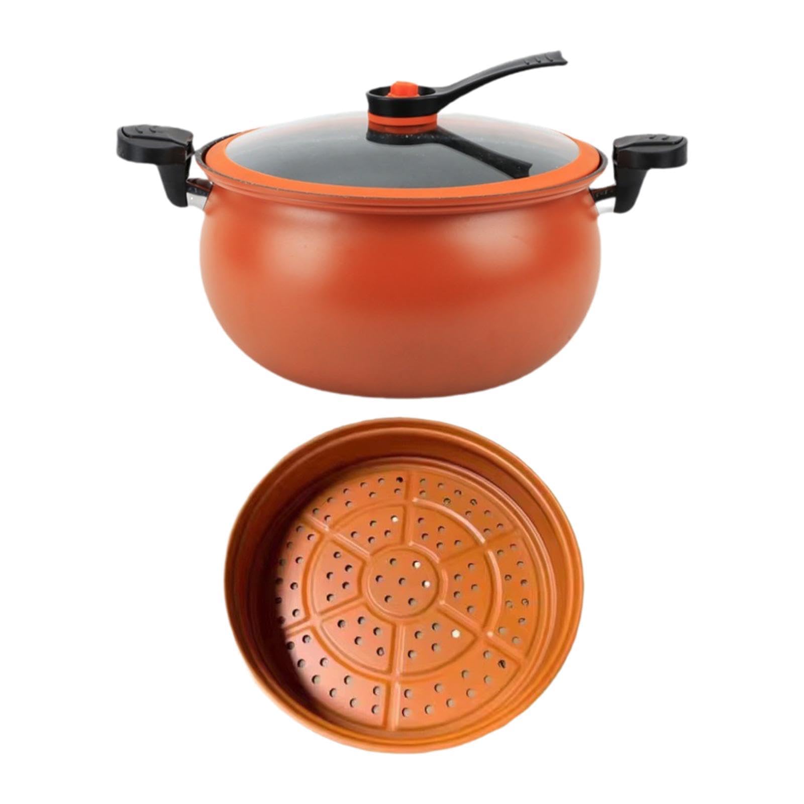 Myaddiction Micro Pressure Cooker Household 7L Soup Meat Pot For Cereals Stewing Boiling Orange